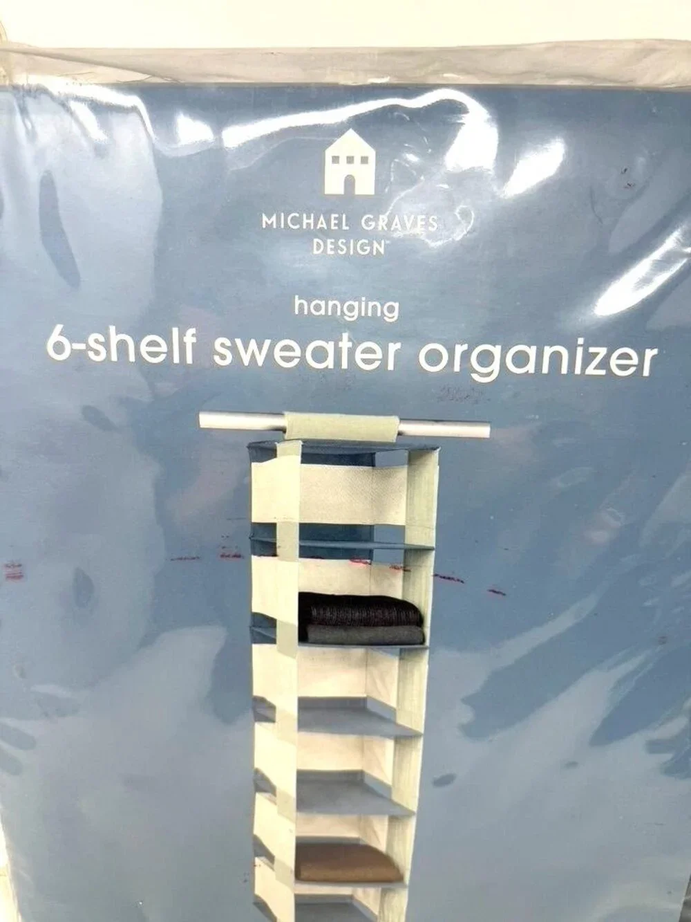 Target Michael Graves Hanging 6-Shelf Sweater Organizer Closet Space Saving
